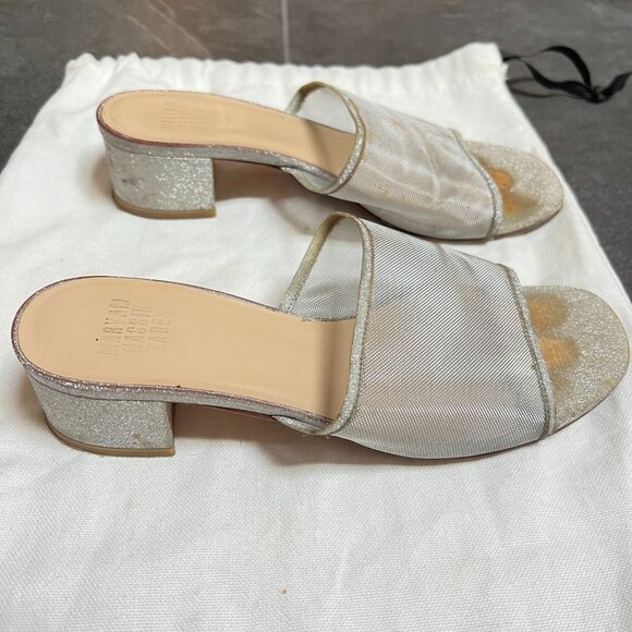 GUC Maryam Nassir Zadeh Mnz Sophie Slides, Mules 36.5, Silver Glitter - Picture 5 of 16